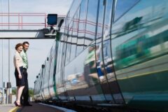Train Struck by Earthquake in Japan